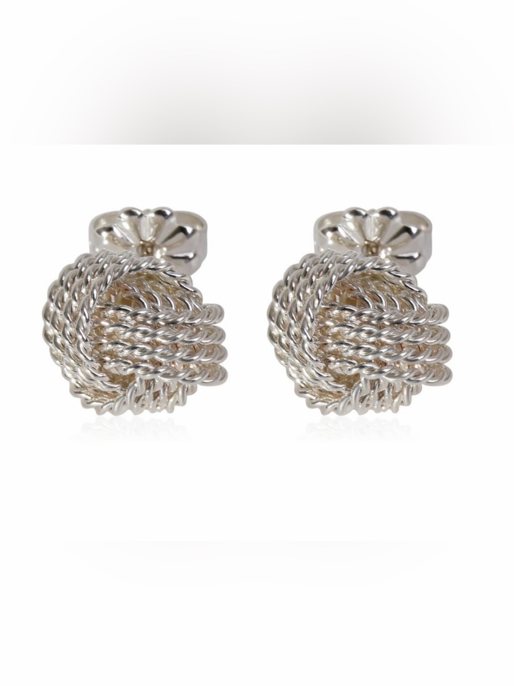 Tiffany & Co. Silver Twisted Knot Stud Earrings